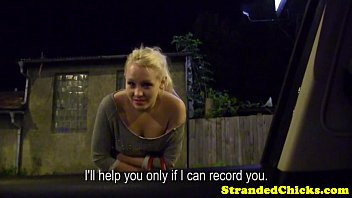 Play Stranded russian chick gets cum in her mouth