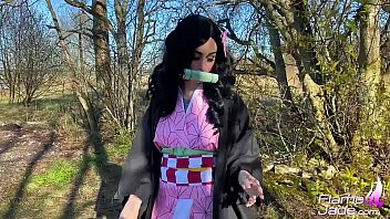 Play Nezuko Blowjob, Masturbation and Hardcore Anal Sex - Anime Cosplay