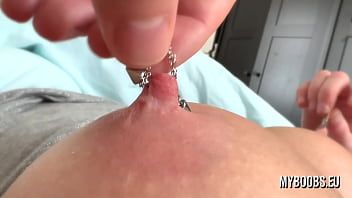 Play Hard Playing with Pierced Nipples with MILF Big Tits