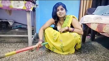 Play Indian sex. The owner's son fucked the maid after seeing her big boobs in his house