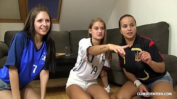 Play Lucky guy fucks his 3 World Cup cheering teen neighbors!